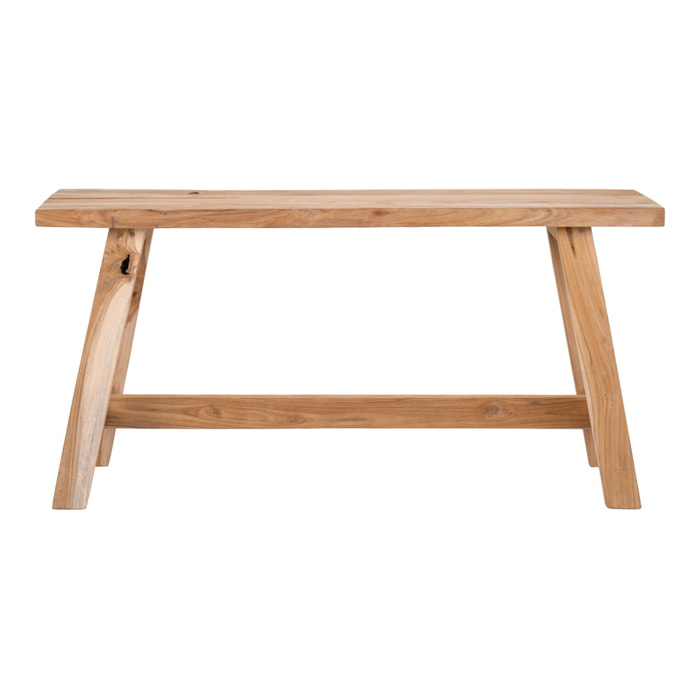 Panchina Barcelona in legno di teak naturale, 90 cm