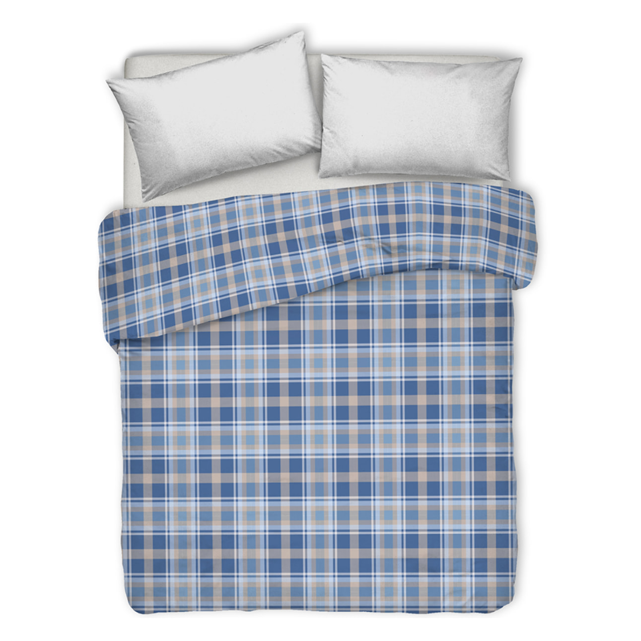 Copriletto di cotone ben blu