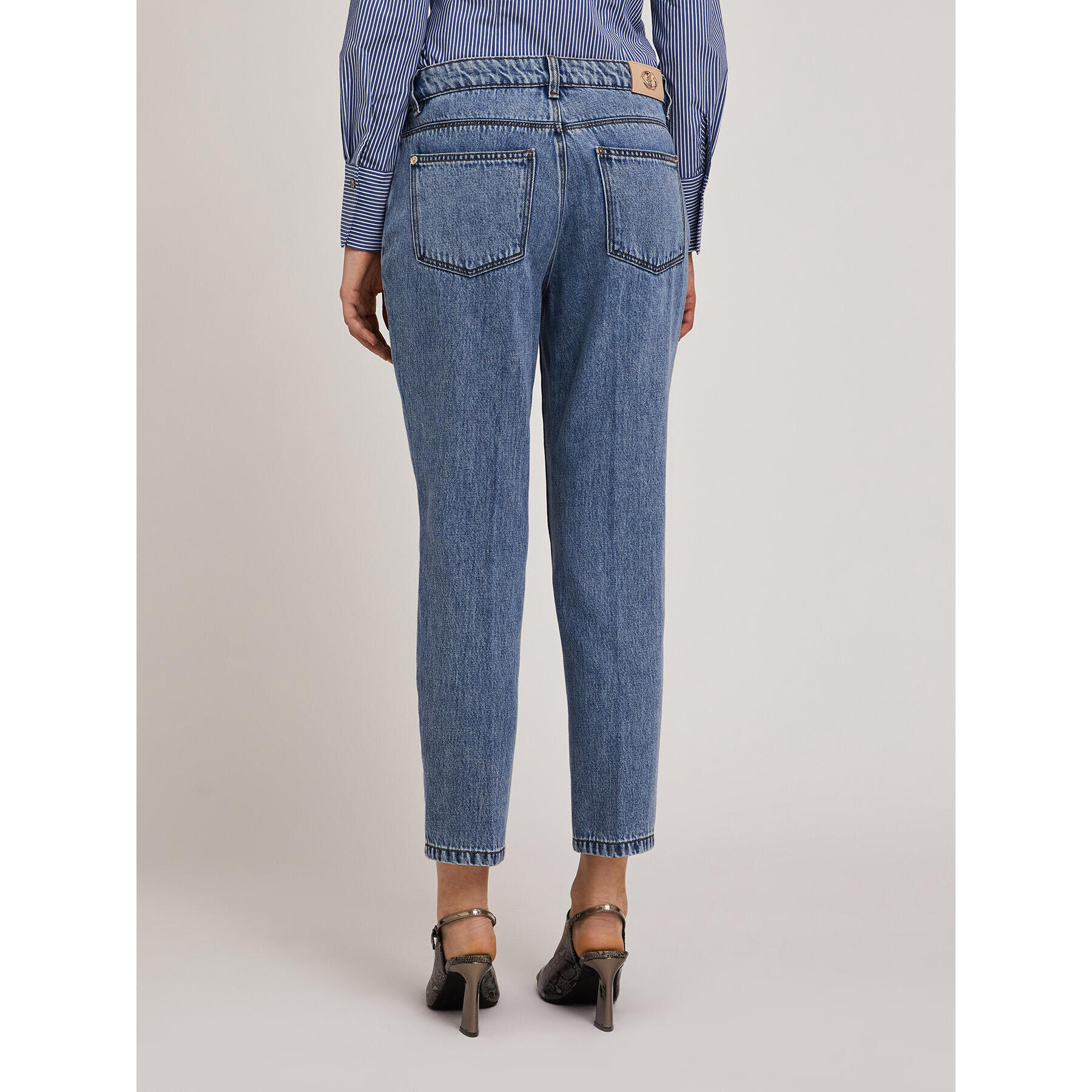 Motivi - Jeans con piega stirata misto lyocell - Azzurro