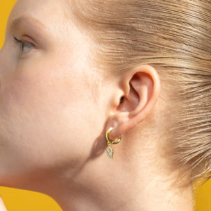 Pendientes de Circonita Brillante acabados en oro amarillo de 18k