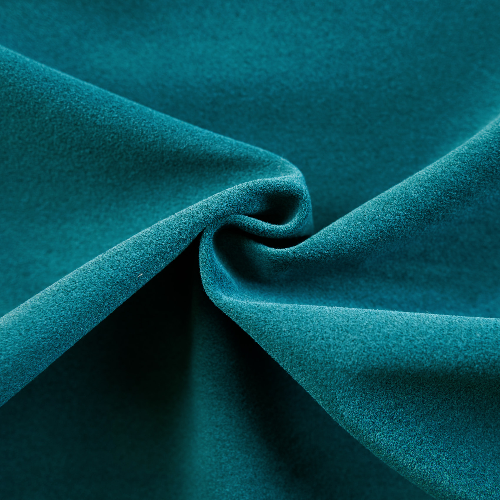 Tissu fausse fourrure rase extra douce avec dos polaire - Bleu Paon