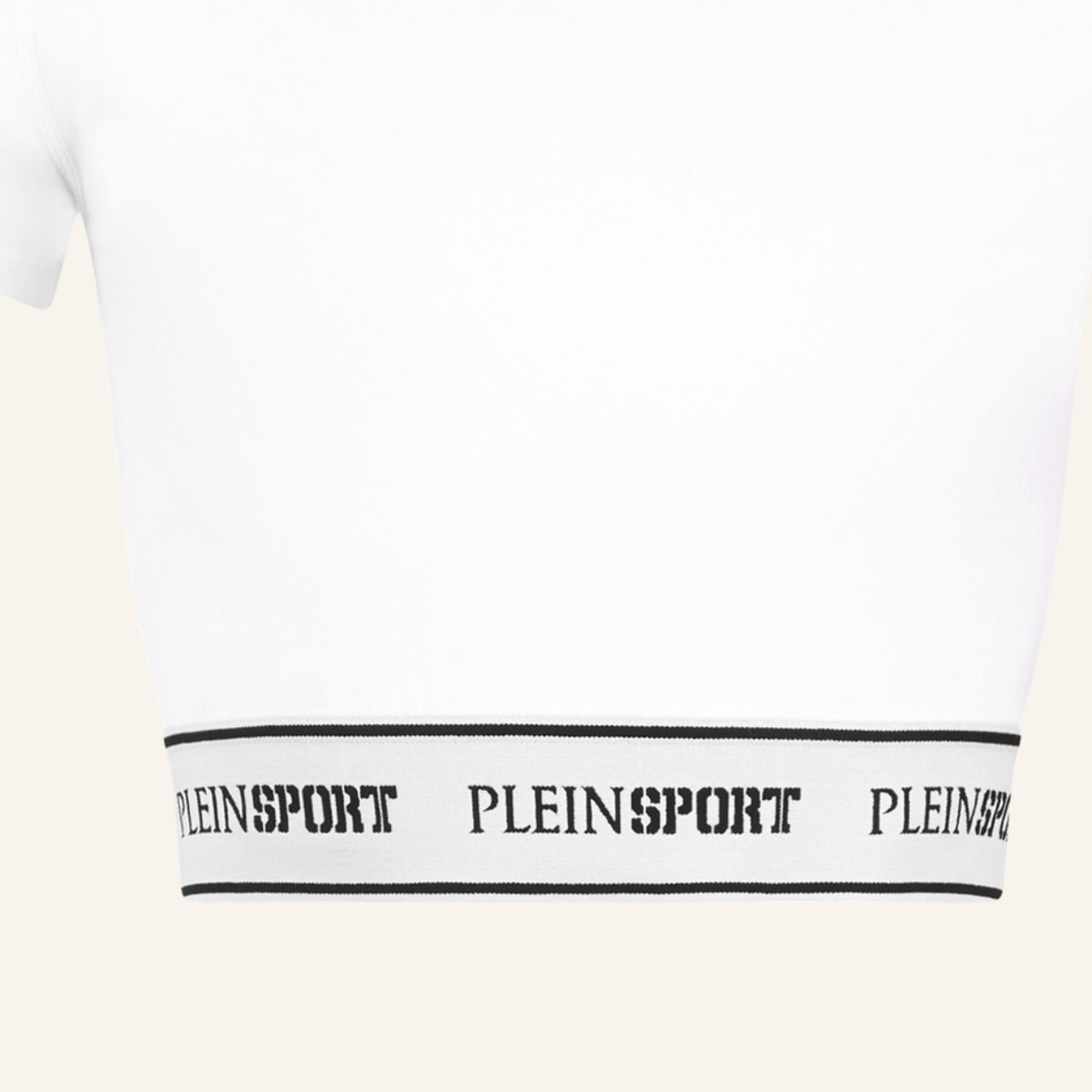 PLEIN SPORT Fleece Cropped T-Shirt