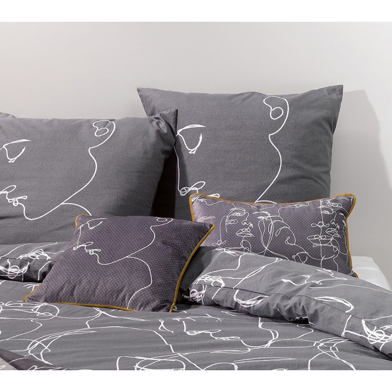 Parure De Couette 3pcs avec Taies oreiller 100% Coton 57 Fils/cm2-nymphea