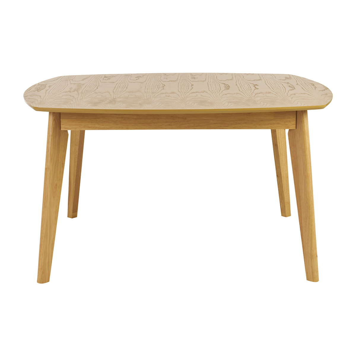 Table à manger carrée scandinave bois clair chêne L140 cm LEENA