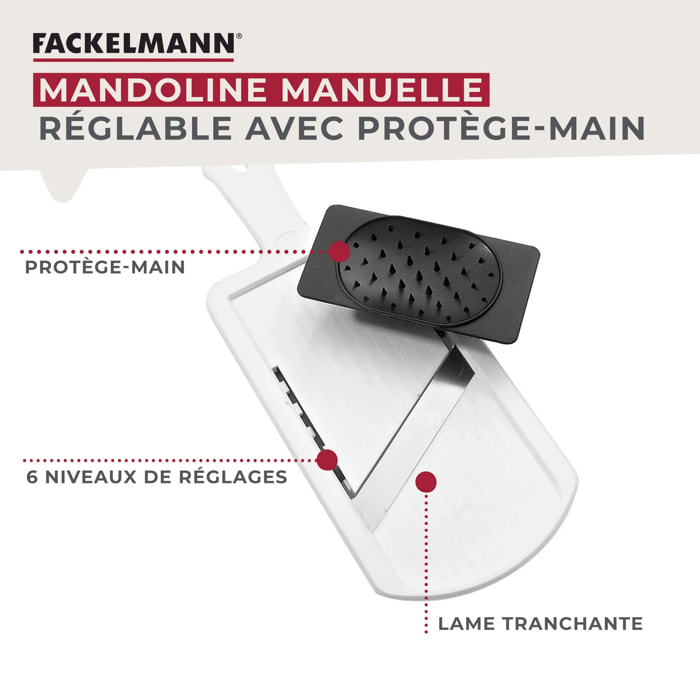 Mandoline professionnelle réglable jusqu'à 6 mm Fackelmann Handmade Tradition