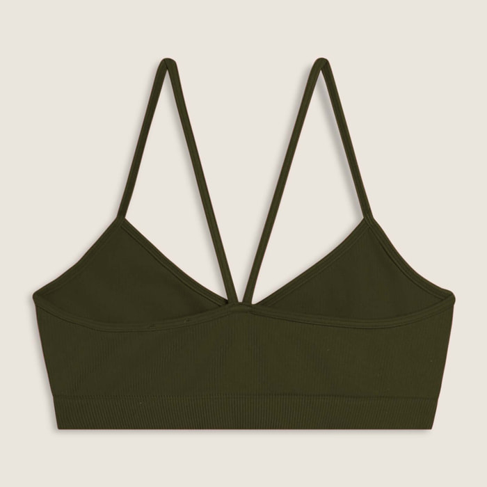 Top sportivo seamless con spalline incrociate