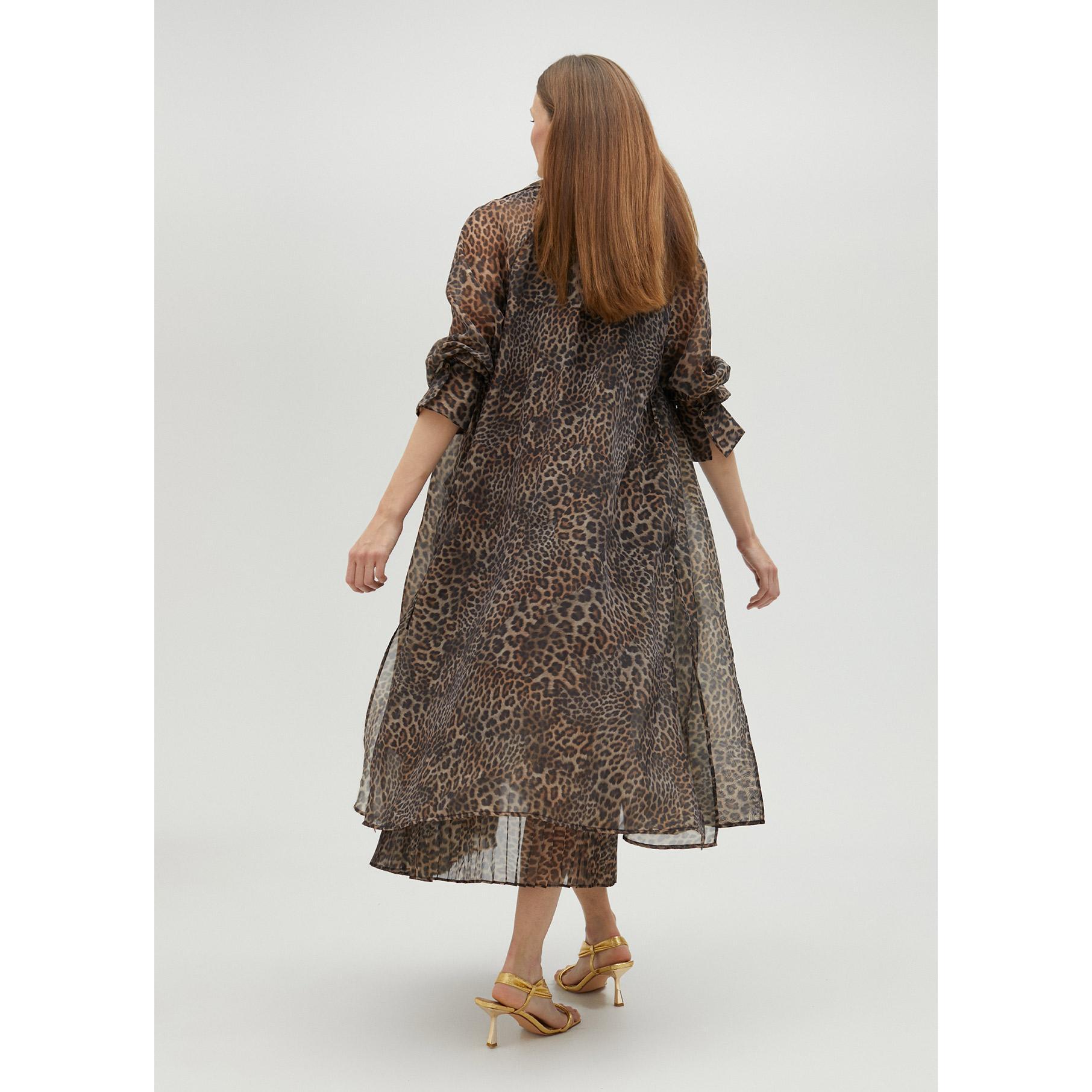 Trench organza stampa animalier