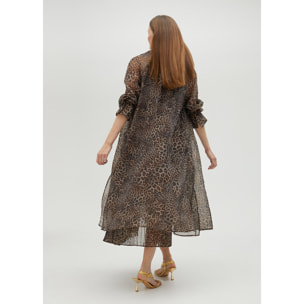Trench organza stampa animalier