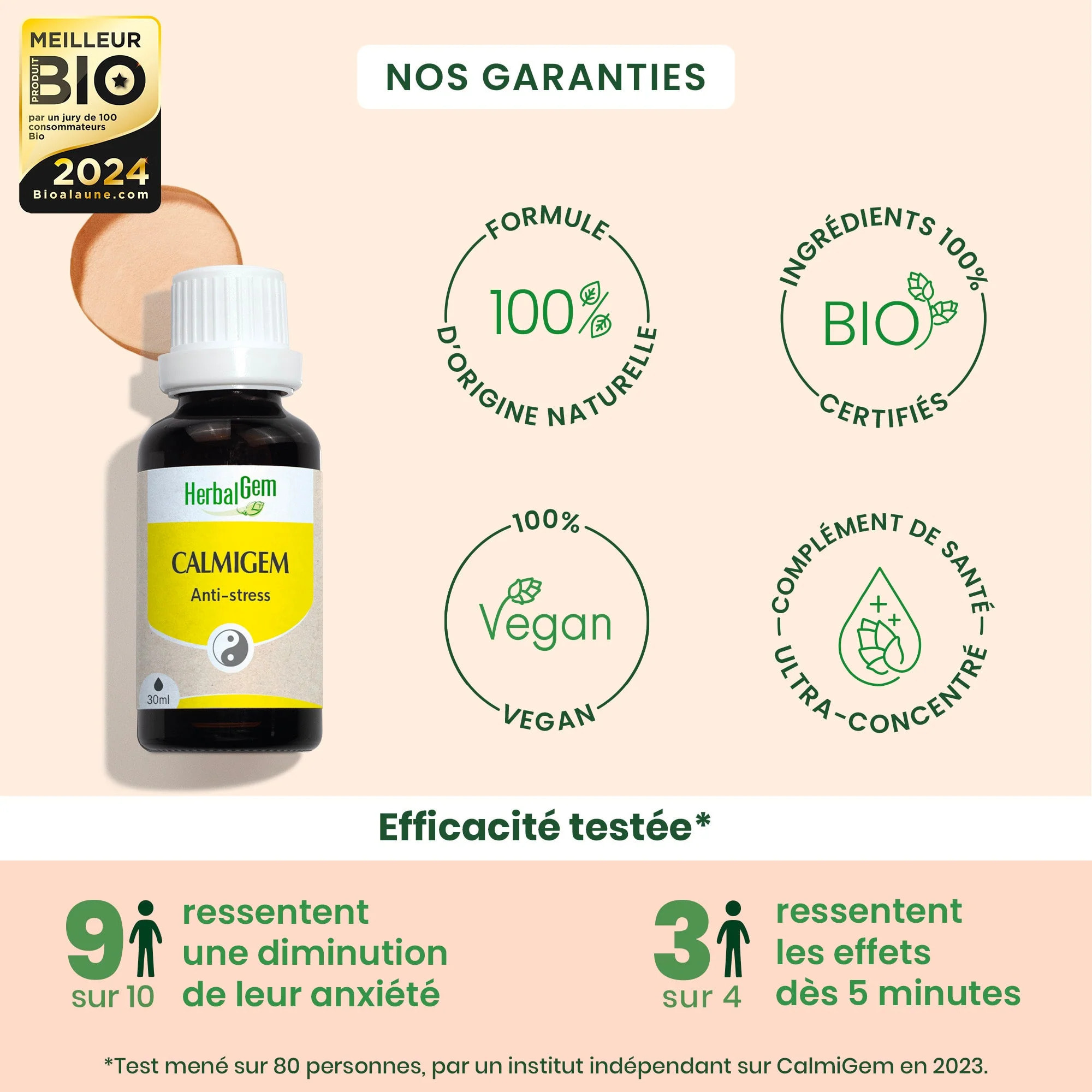 Herbalgem- Calmigem - complexe anti-stress - Bio - 30 ml