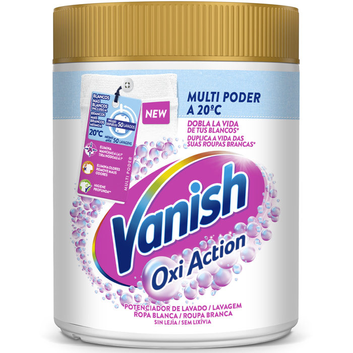 Vanish Oxi Advance Quitamanchas para la Ropa Blanca, elimina olores, potenciador de Lavado en polvo - 400 gr