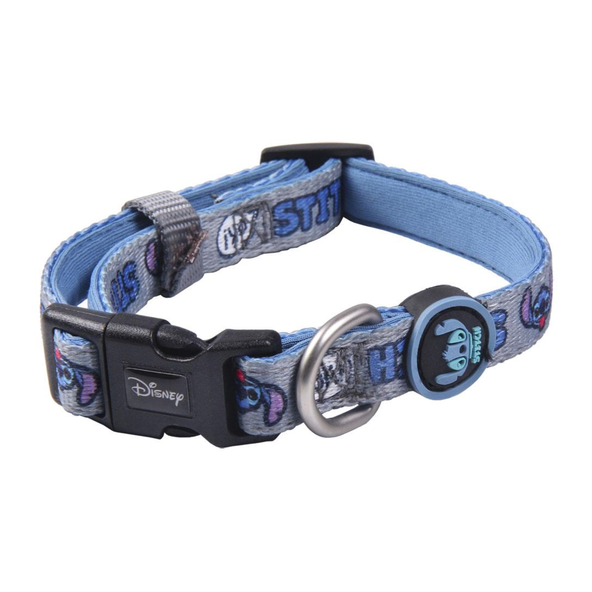 Collar para perros diseño stitch azul oscuro