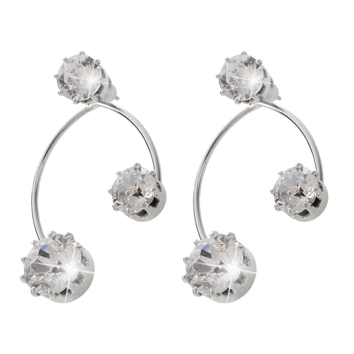 Pendientes Brillantin adornado con cristales de Swarovski