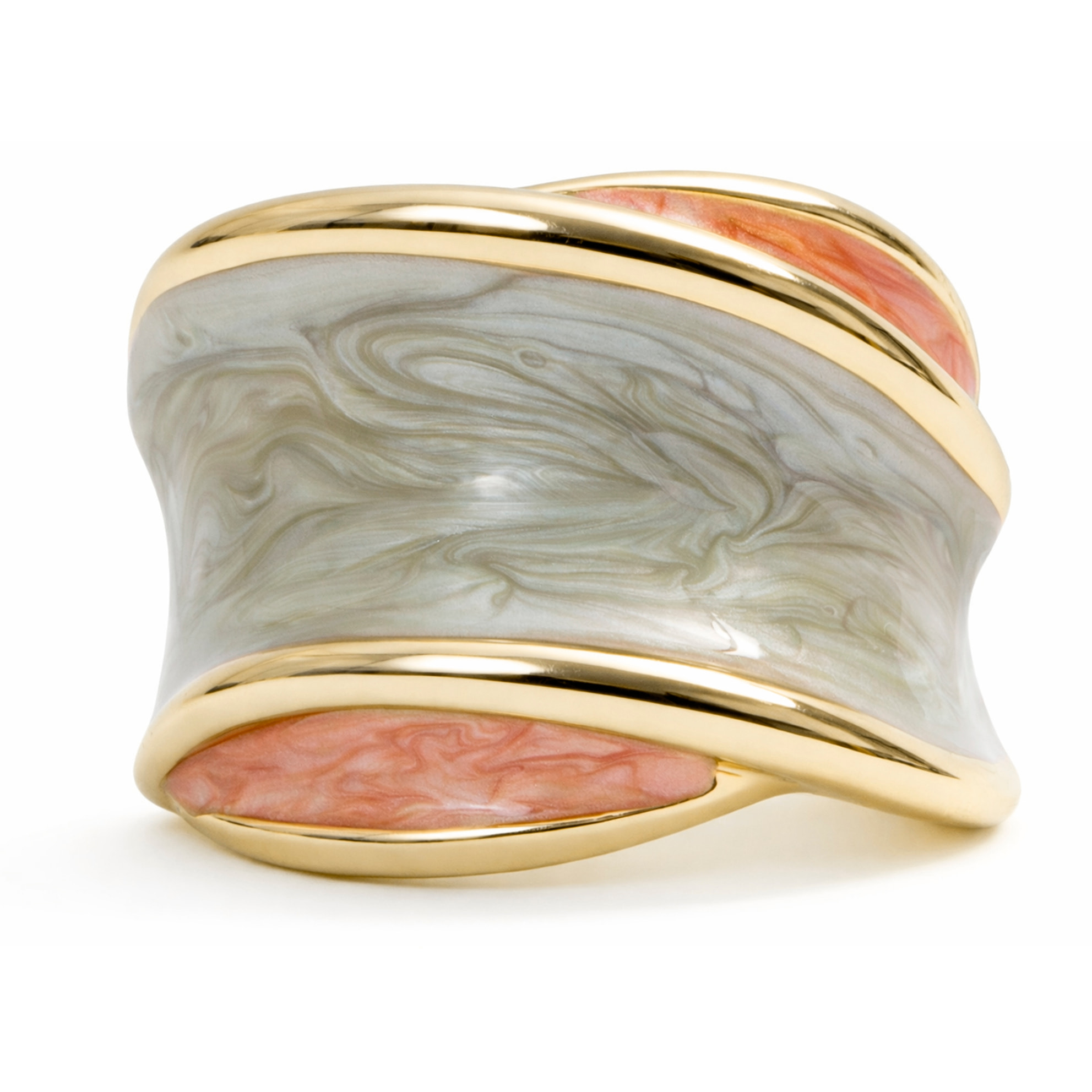 Anillo de Lacado Multicolor acabado en oro amarillo de 18k