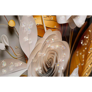 DIPINTO SU TELA LACCATO FLORA C/CORNICE CM 42X3,5X62