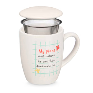 Set de 2 tazas de porcelana diseño Nature. 340 ml de capacidad. Surtido 2 diseños.