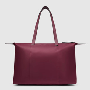 Piquadro Borsa porta pc pieghevole in tessuto riciclato e pelle