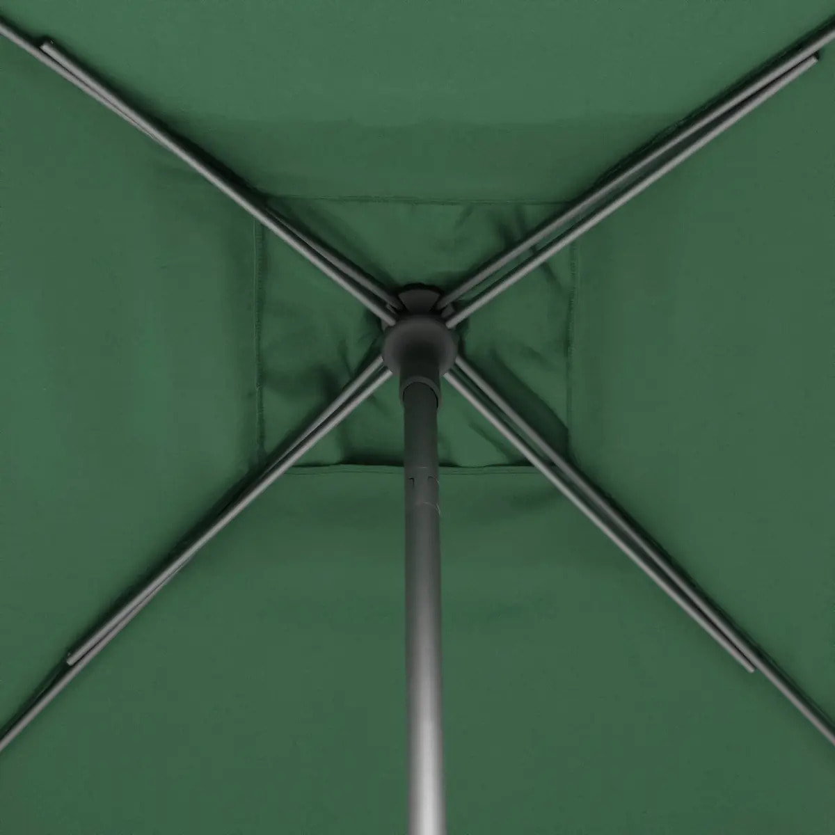 Parasol droit carré "Soya" vert olive D2,5x2,5m en acier