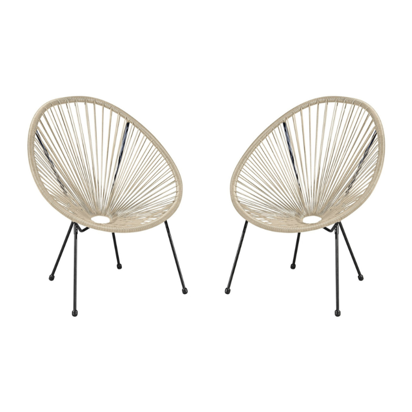 Set de 2 Chaises Beige - LIO