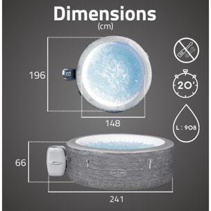Bestway Spa gonflable rond Lay-Z-Spa Budapest AirJet avec WiFi 4-6 personnes