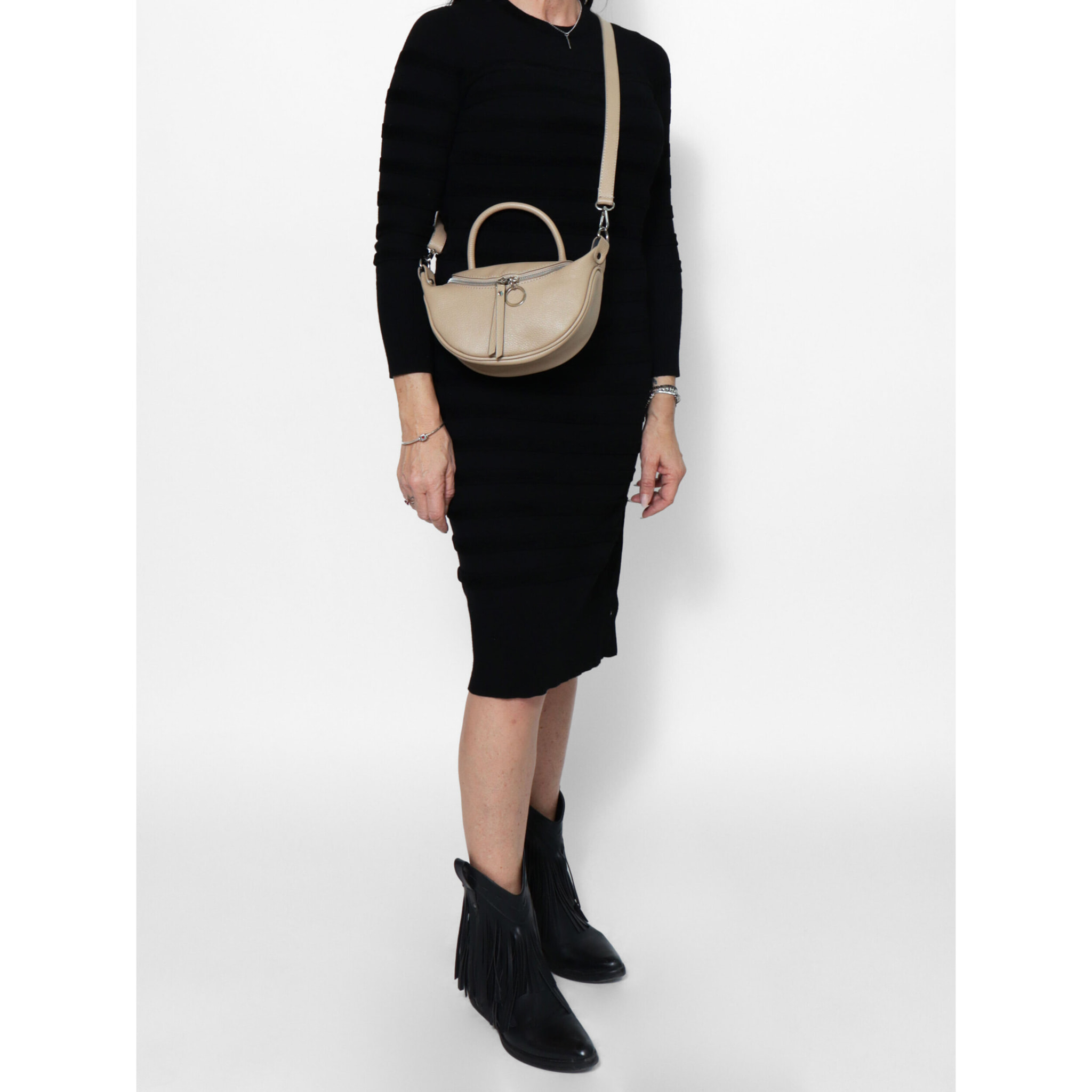 Borsa a mano Mae da donna In Vera pelle Made in Italy 26x13x8 cm