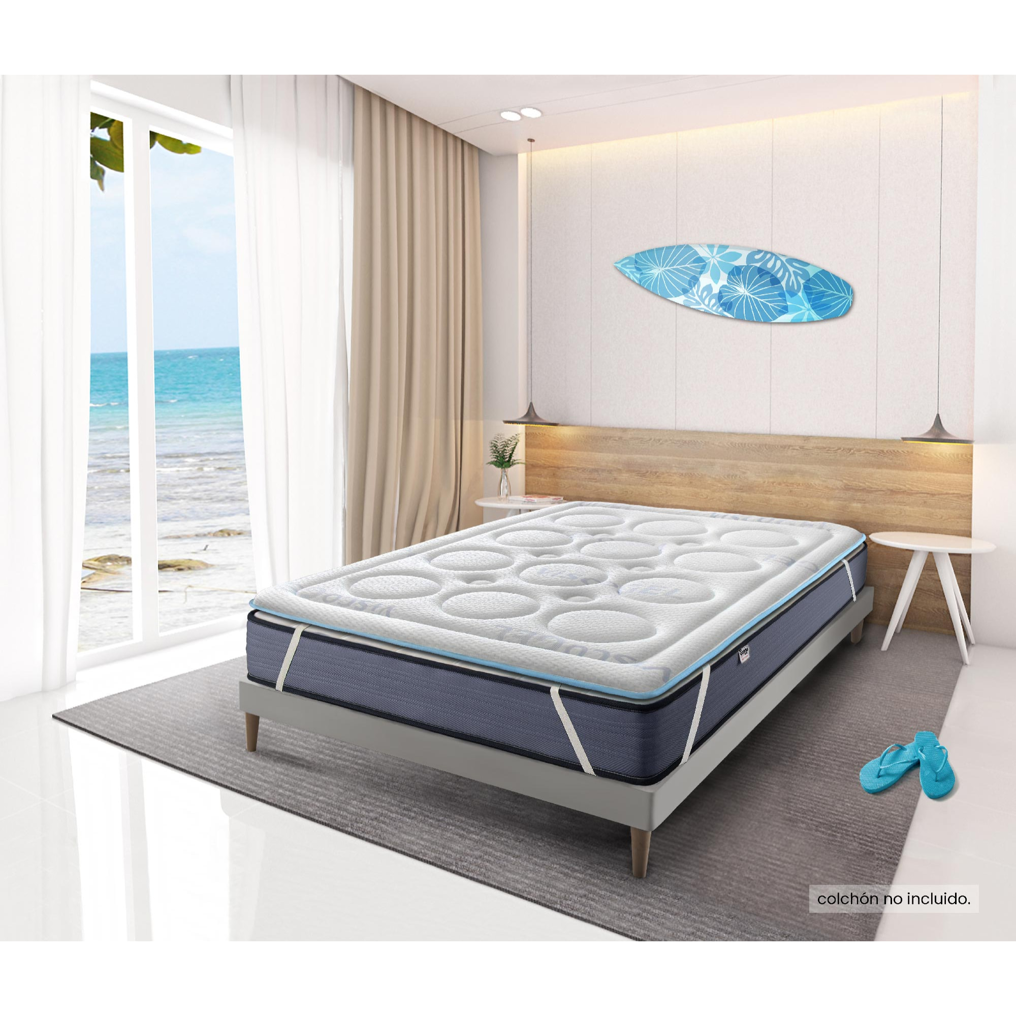 Topper Viscogel Bubble Confort de SonnoMattress, Altura 4 cm