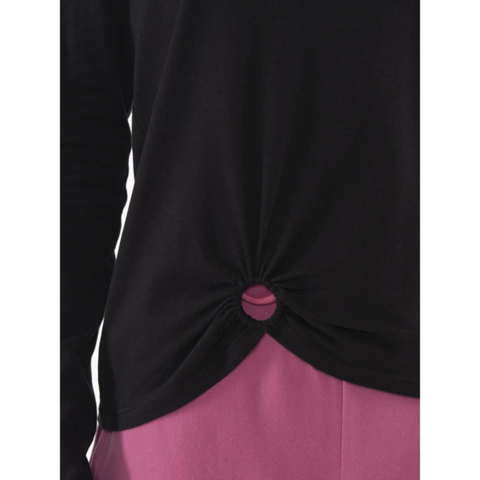 T-shirt a manica lunga da donna "Black Ring"