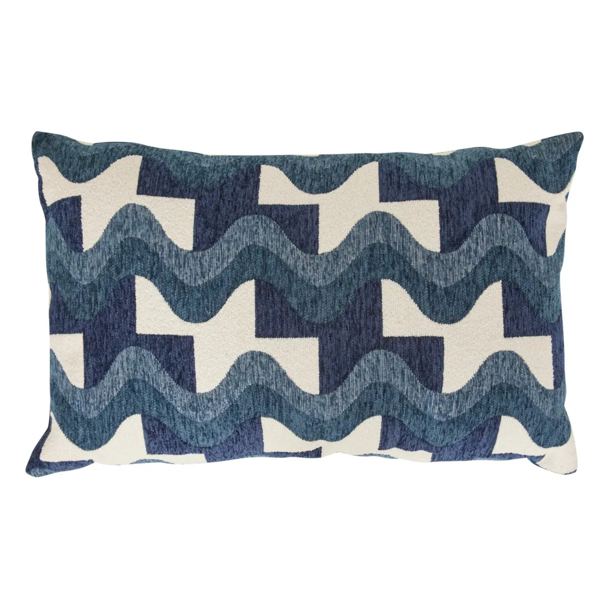 Coussin Floe bleu egéen 58x38cm