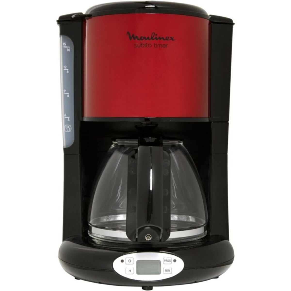 Cafetière programmable MOULINEX FG362D10 inox rouge