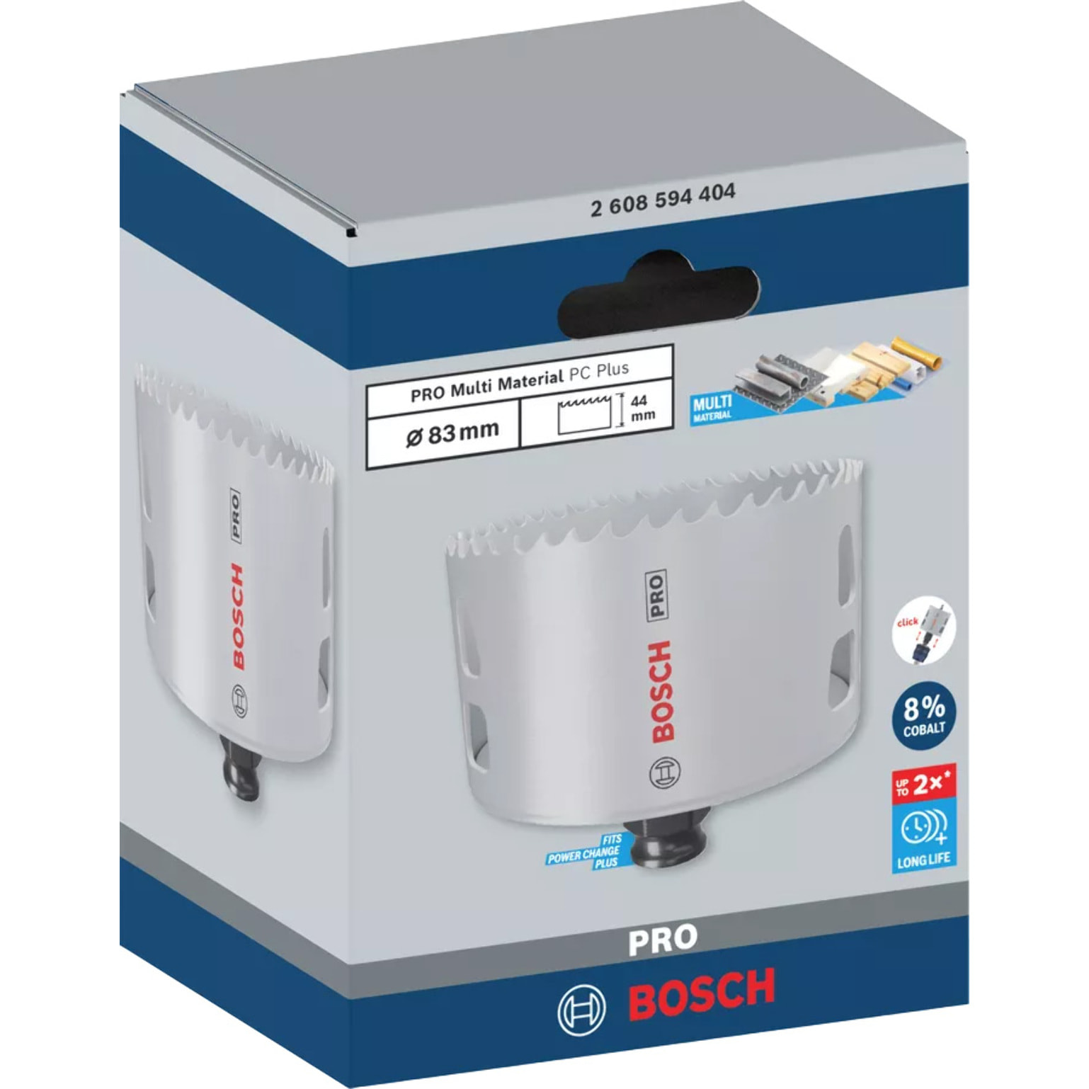 Scie trépan PRO Multi Material Power Change Plus - BOSCH - D.83