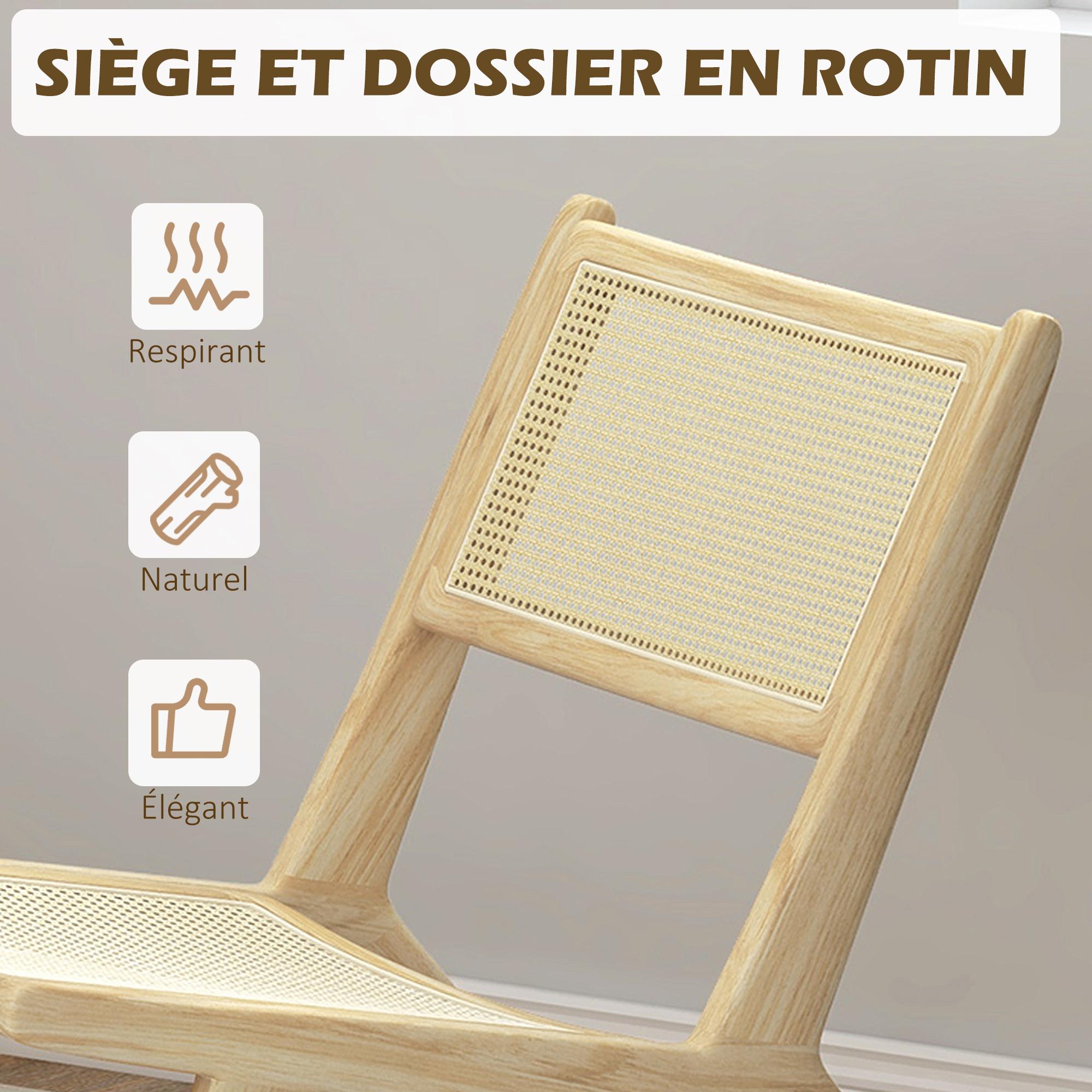 Fauteuil lounge - assise, dossier aspect cannage - assise profonde - bois hévéa