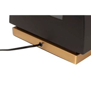 Lámpara Sobremesa Metal Mdf Negro 40x40x67 Cm