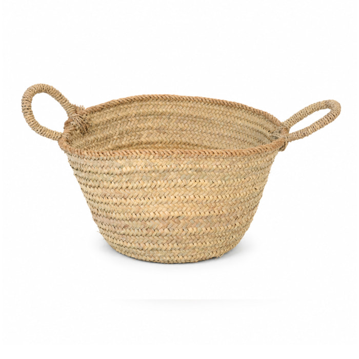 Panier bûche anse bord jute XL - Naturel
