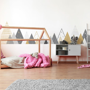 Stickers muraux enfants - Décoration chambre bébé - Autocollant Sticker mural géant enfant montagnes scandinaves ZELINKA