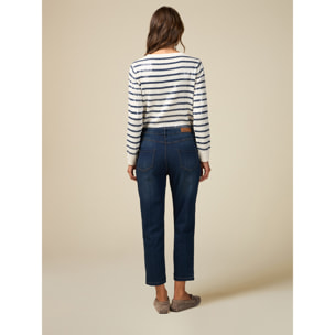 Oltre - Boyslim jeans with jewel details - Azul