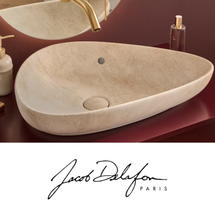 Bonde de vidage click travertin sable