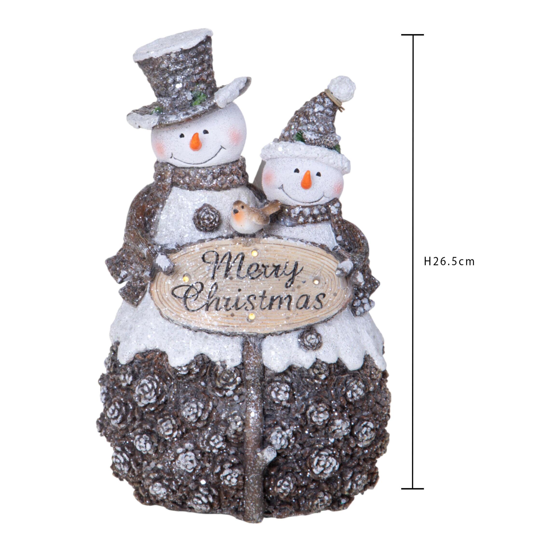 Pup.neve buon natale - Pezzi 2 - 17xH26,5x12cm - Bianchi Dino SpA