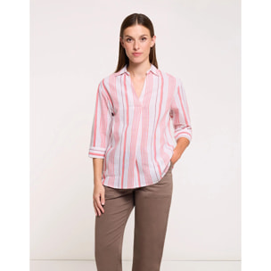 Camisa Media Manga Rosa - Sawira