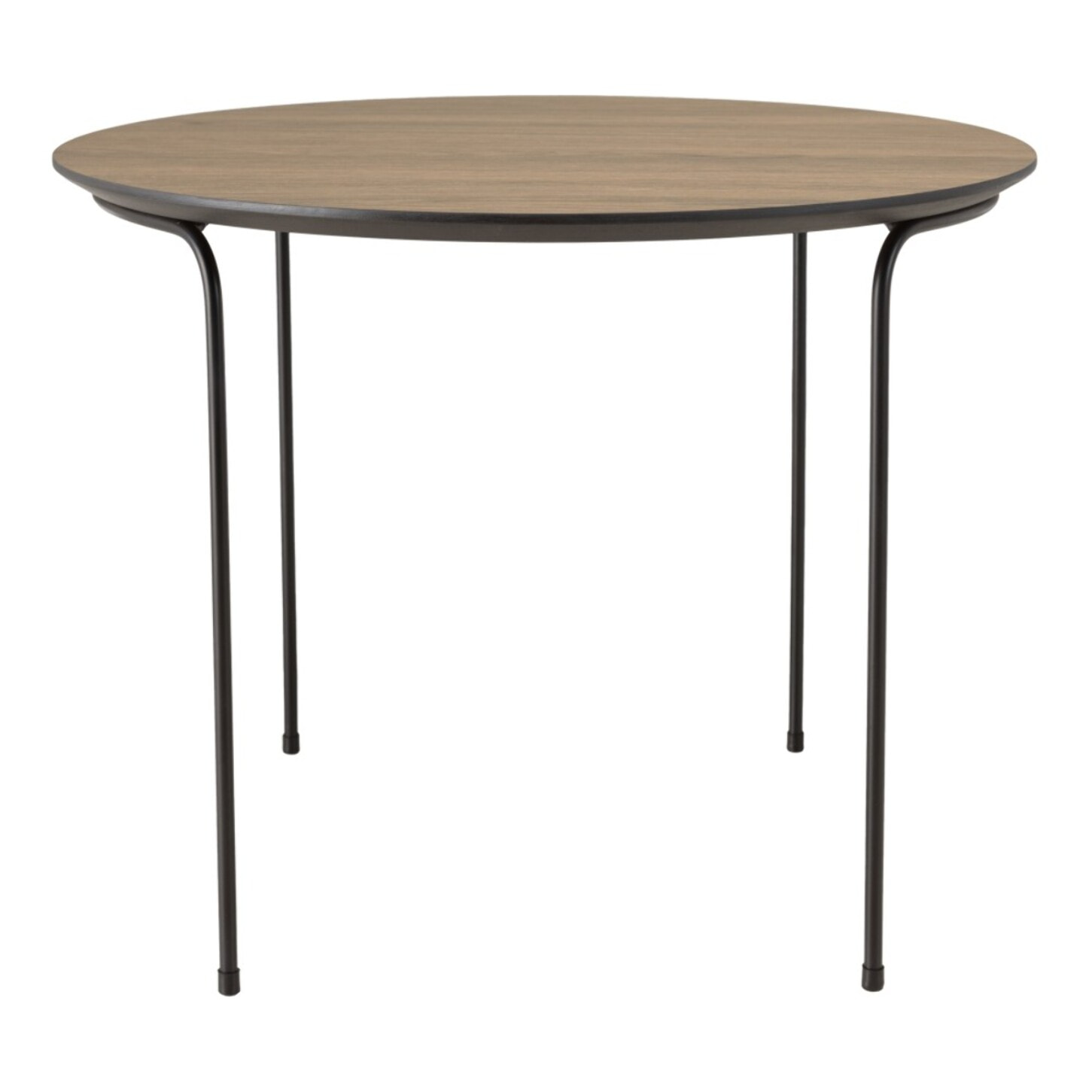 JULIA - Table basse ronde 60x60cm, couleur mocha, pieds métal noir