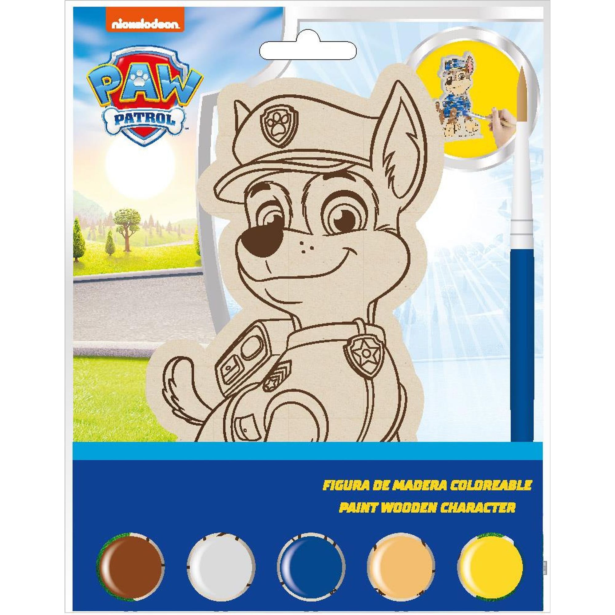 Figuras Coloreables Madera Paw Patrol