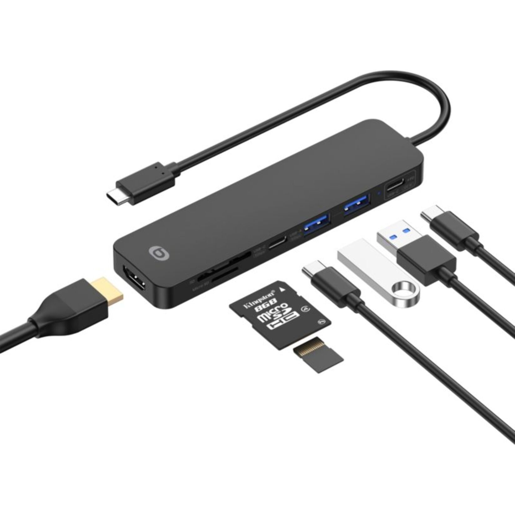 Hub ESSENTIELB 7 en 1 USB C noir