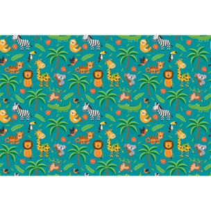 Sticker meuble enfant animaux tropicaux 60 x 90 cm