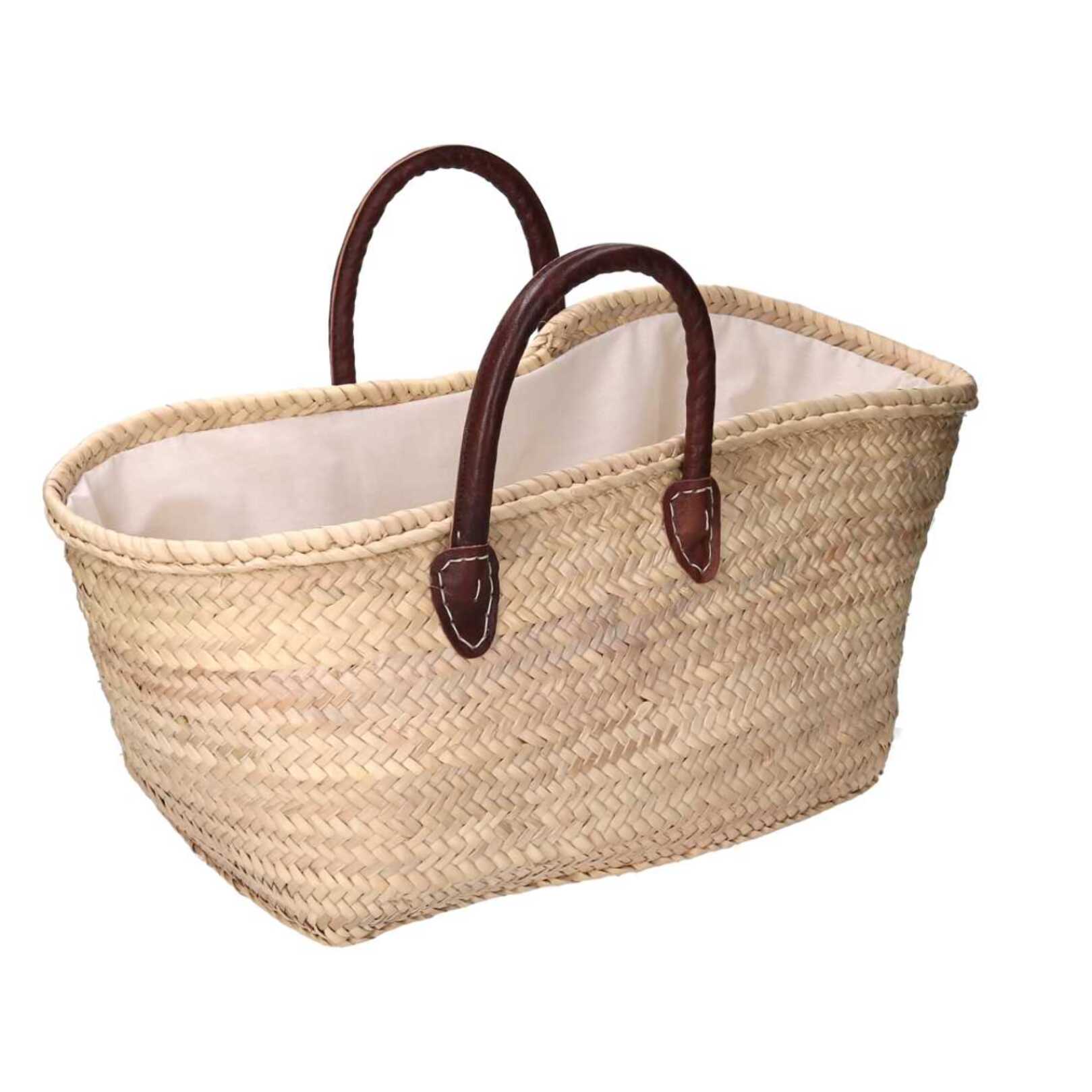 Borsa in paglia naturale set da 3 cm65x32h33/44