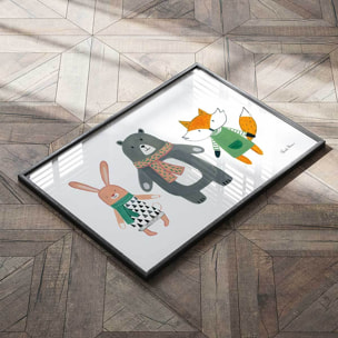 Affiche enfant copains de quartier  Affiche seule