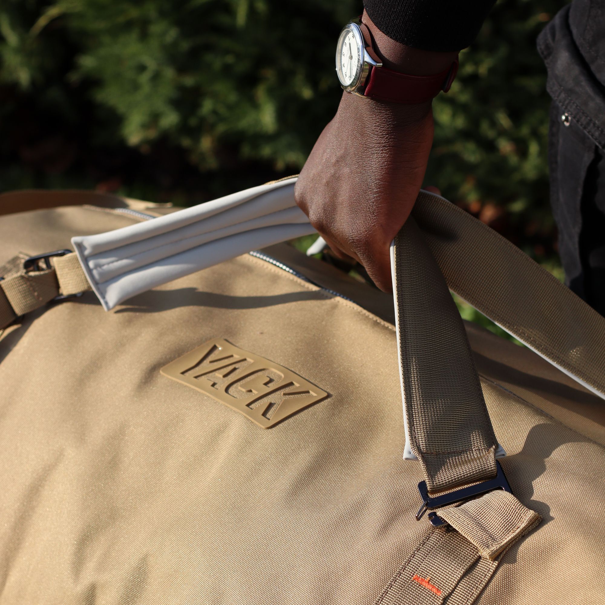 Sac de voyage en tissu beige