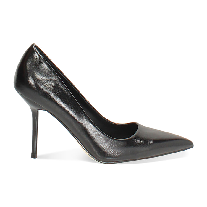 Décolleté nere lucide con tacco 9,5 cm