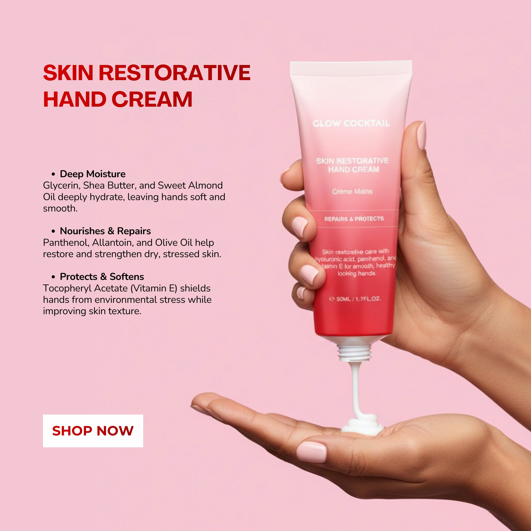 Crema de manos restauradora de la piel