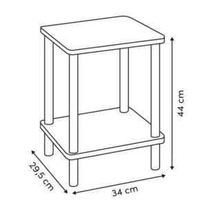Table d'appoint Come bois et effet marbre