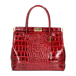 Borsa a mano da Donna Delfina in Vera Pelle Made in Italy 28x32x15 cm