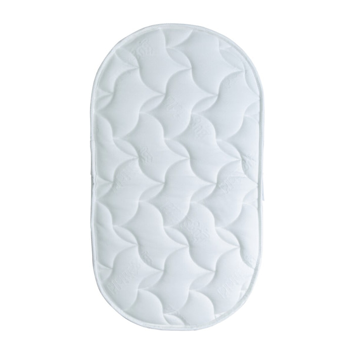 Matelas pour berceau 6x50x90cm en polyester blanc