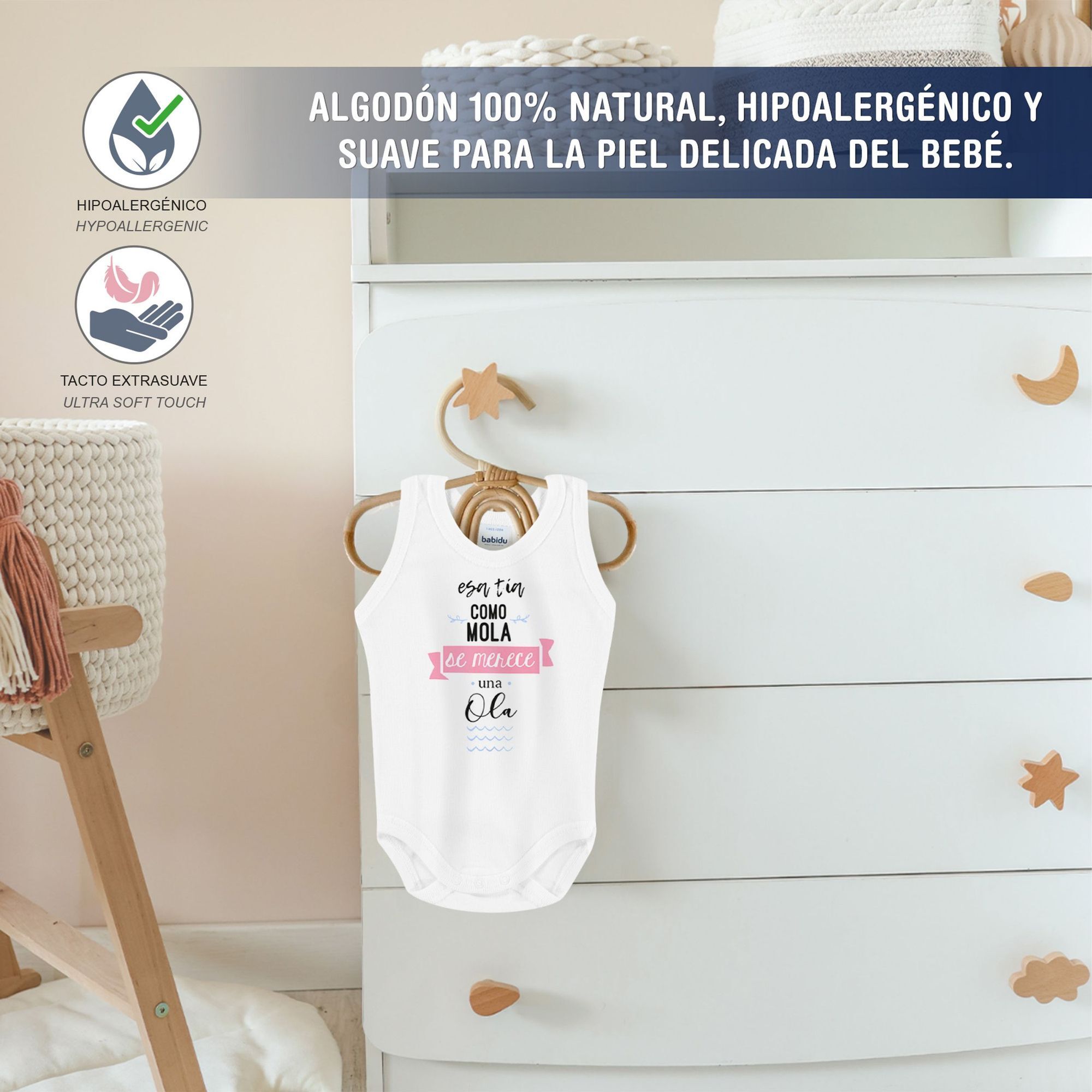 Body bebé tirantes personalizado frases